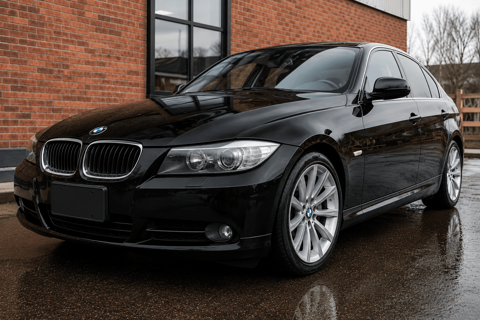 Vehicle exterior with polished paint after professional detailing